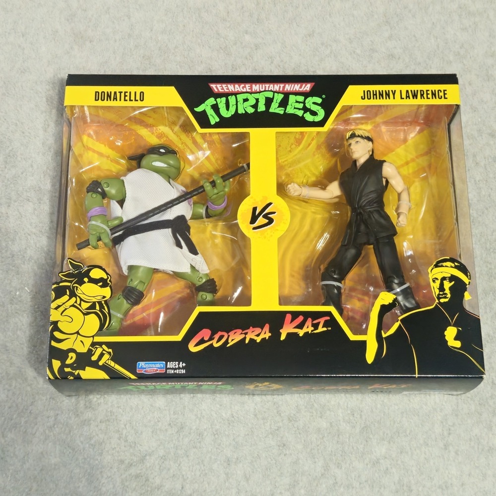 Teenage Mutant Ninja Turtles Donatello vs Cobra Kai Johnny Lawrence 2 pc Figures